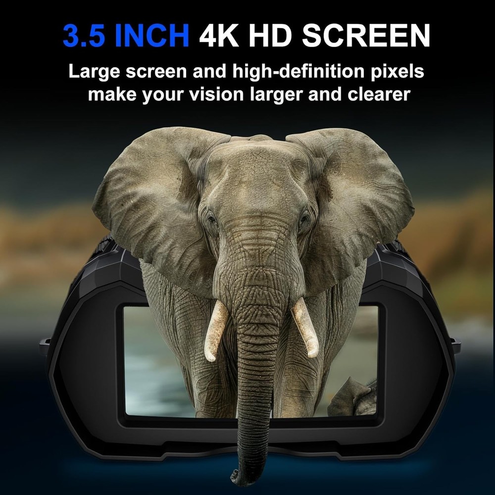 Advanced Night Vision Binoculars - 5000mAh Rechargeable & 3.5" HD Screen