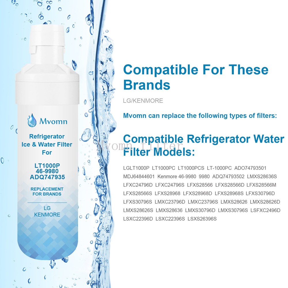 2 PACK Fit For LT1000P Fridge Replacement Refrigerator Water Filter ADQ747935