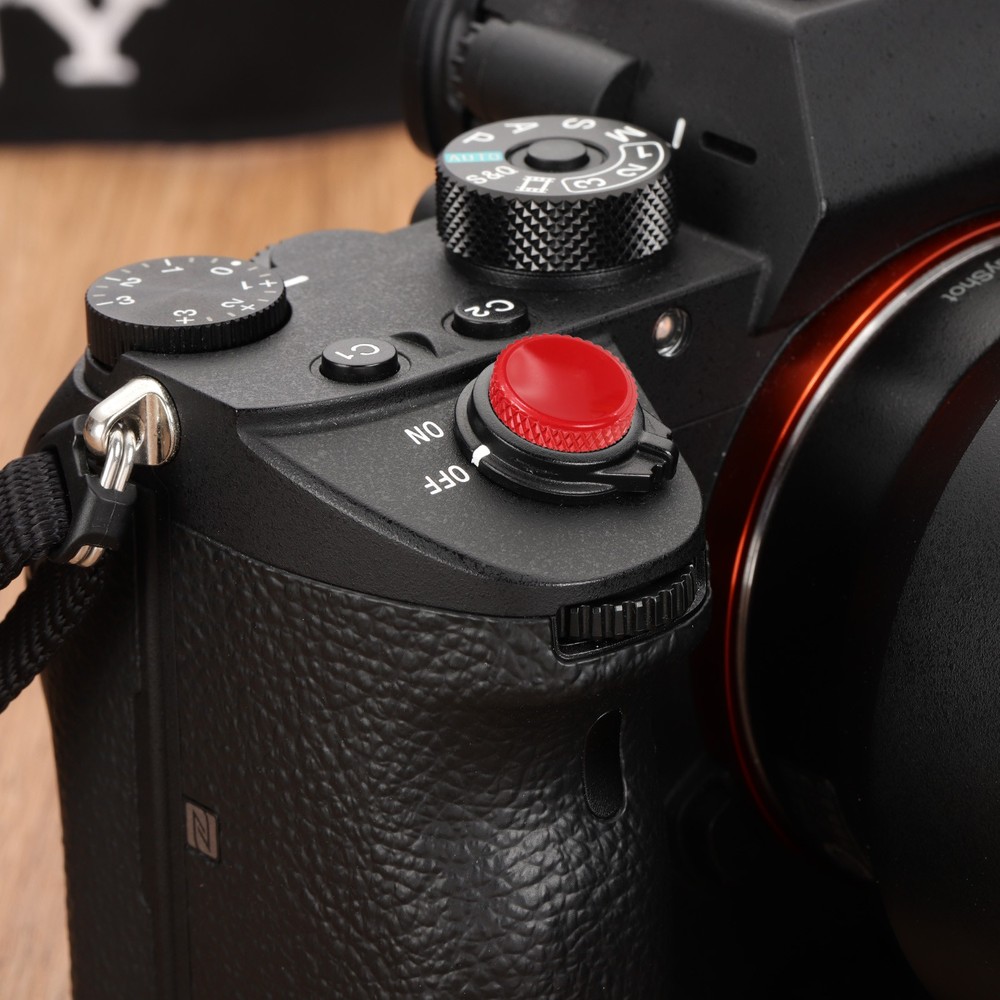 Camera Shutter Button, 2Pcs 12mm Concave Surface Shutter Release Button Blue