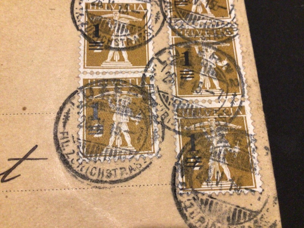 Switzerland 1915 postal part cover Ref 59135