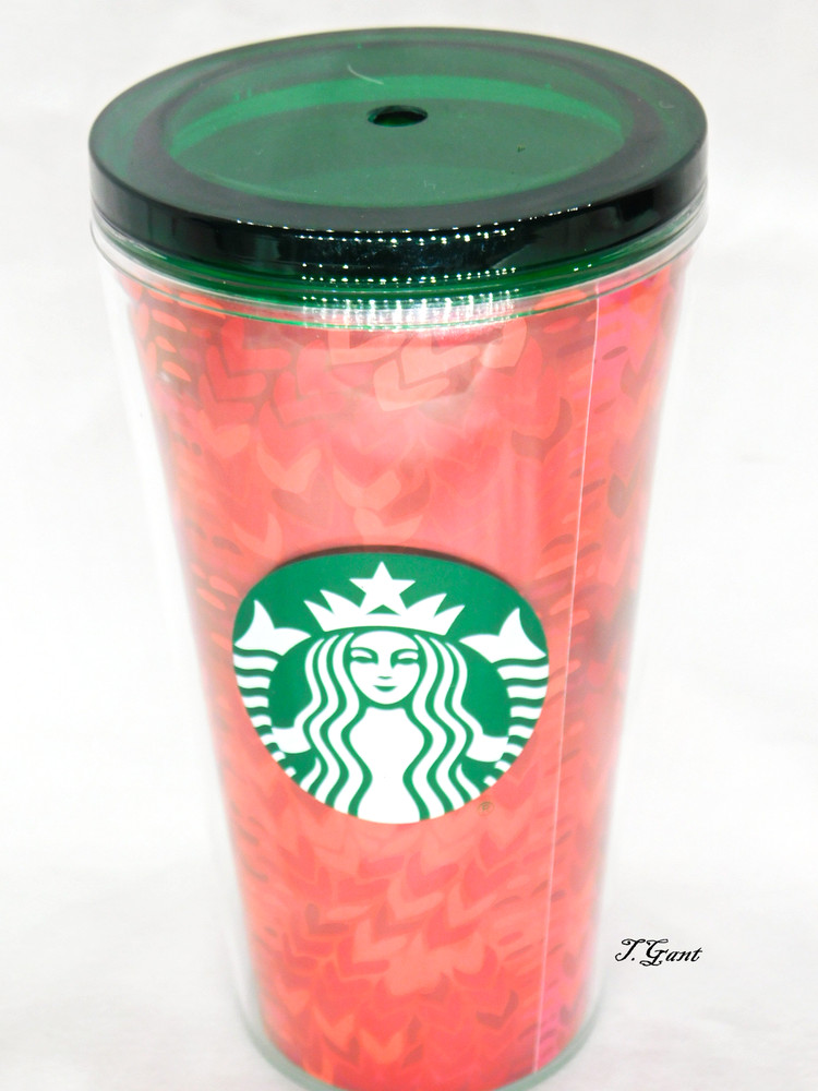 Starbucks 2022 16oz. Chevron Pattern In Different Reds #54
