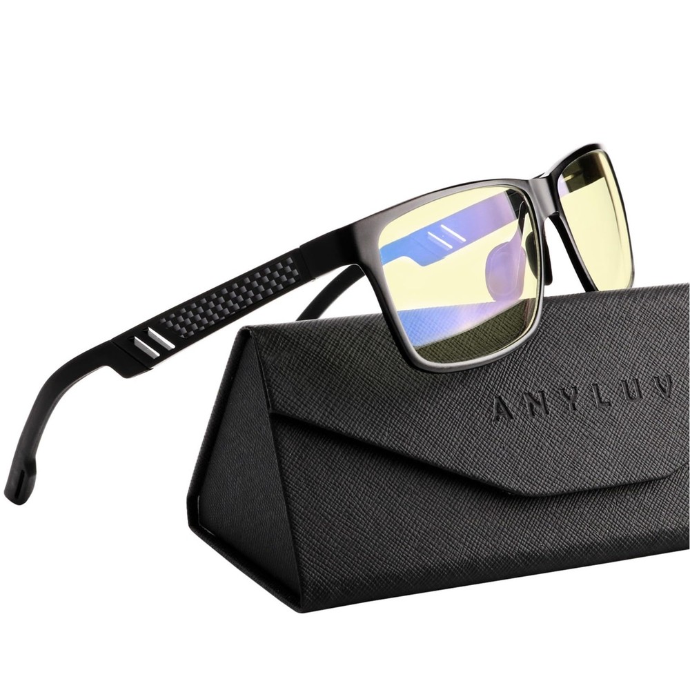 Blue Light Blocking Glasses, Al-Mg Metal Frame, Computer Gaming, Eyestrain