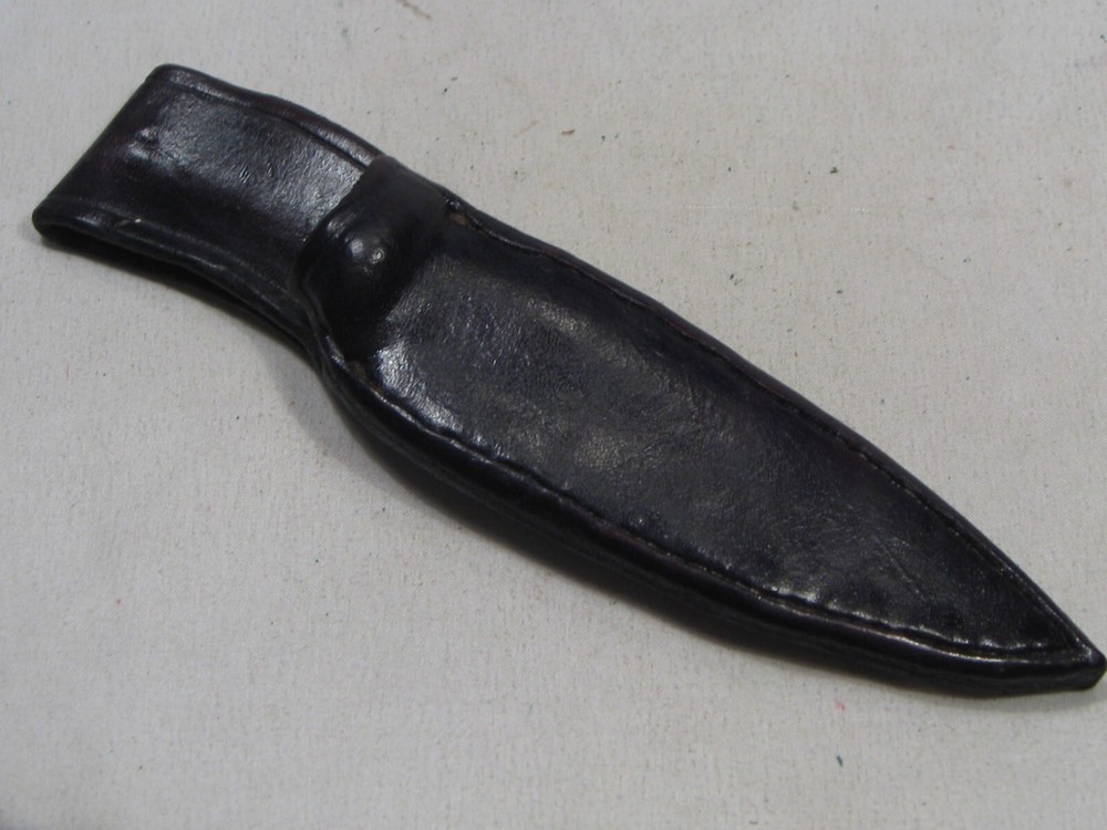 Custom Handmade MEESE Antler Handle Fixed Blade Knife & Sheath. #20