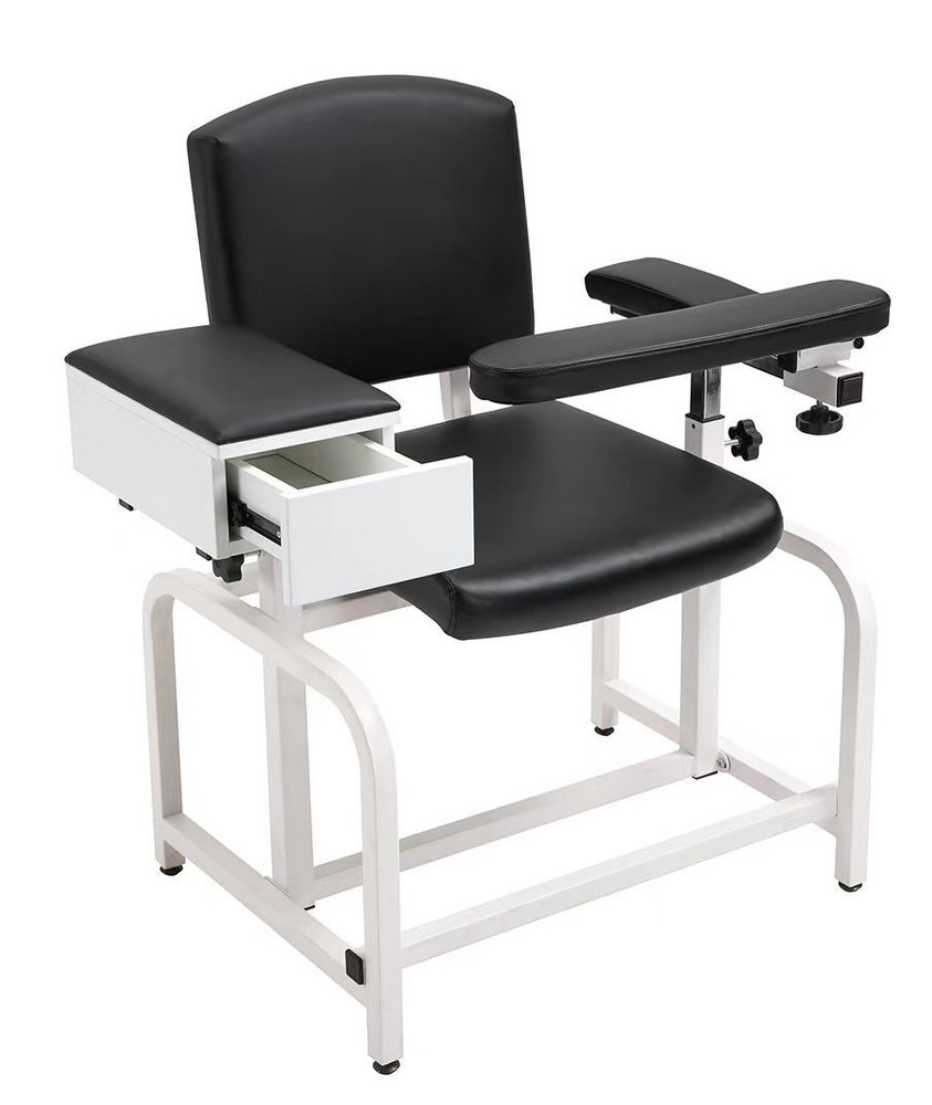 Phlebotomy Chair with Drawer - Black