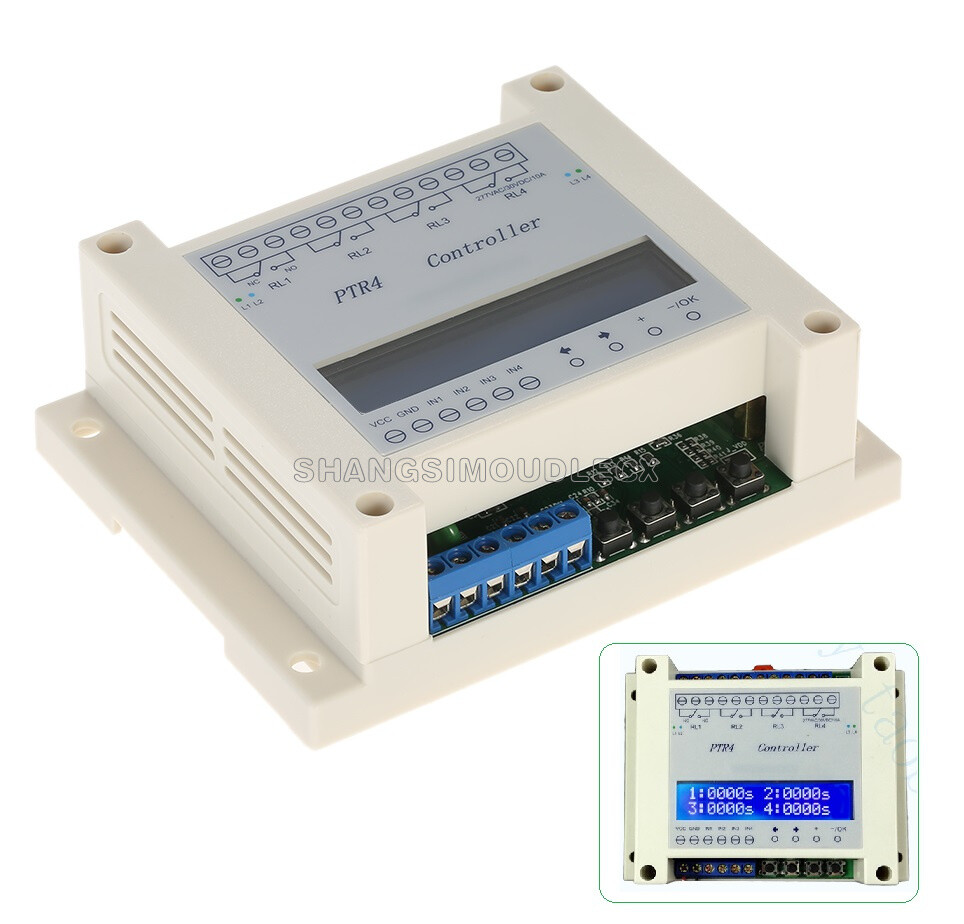 4-Channel Programmable Digital Time Relay Timer Controller Delay Switch