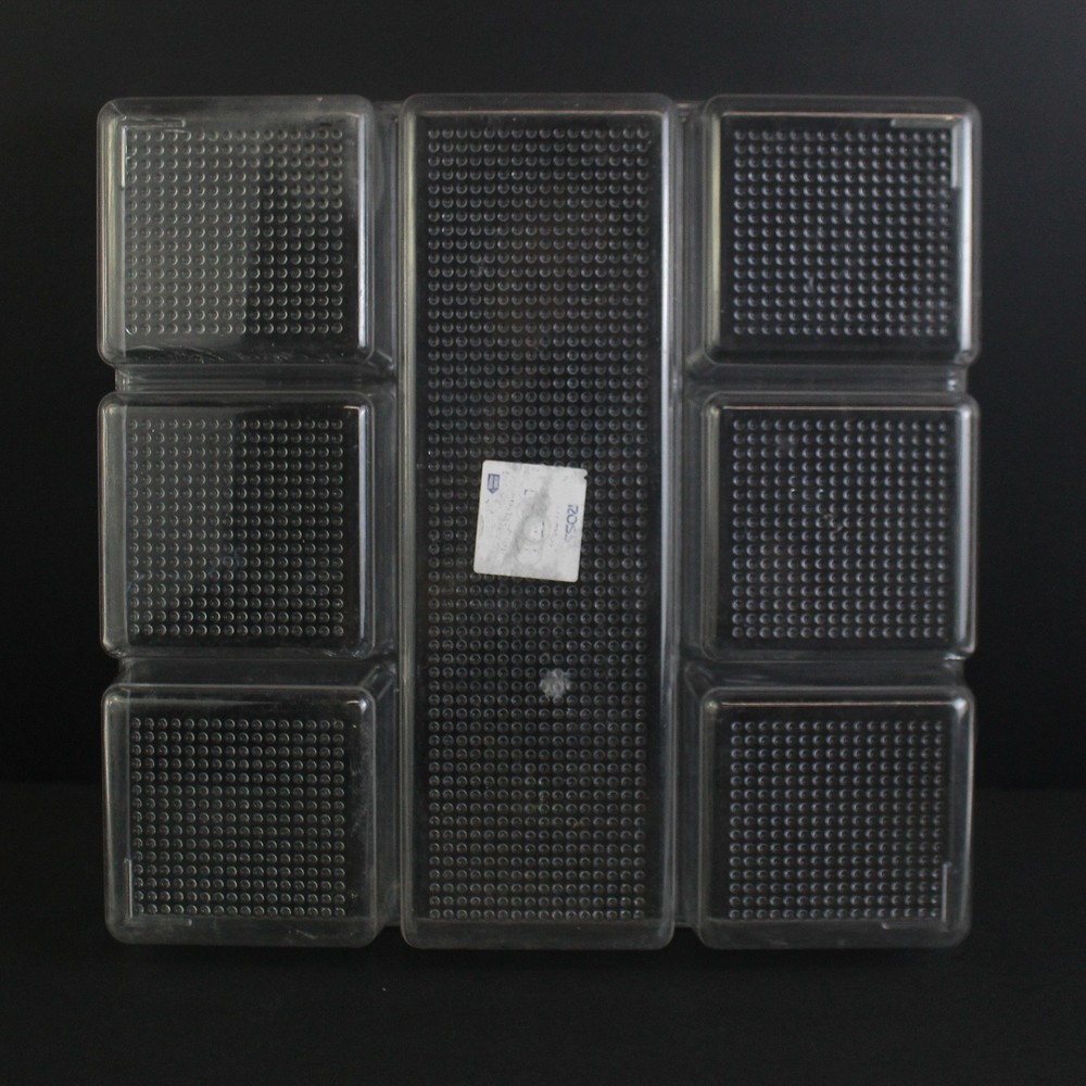 7 Section Square Clear Plastic Divided Tray For Crafts Organization