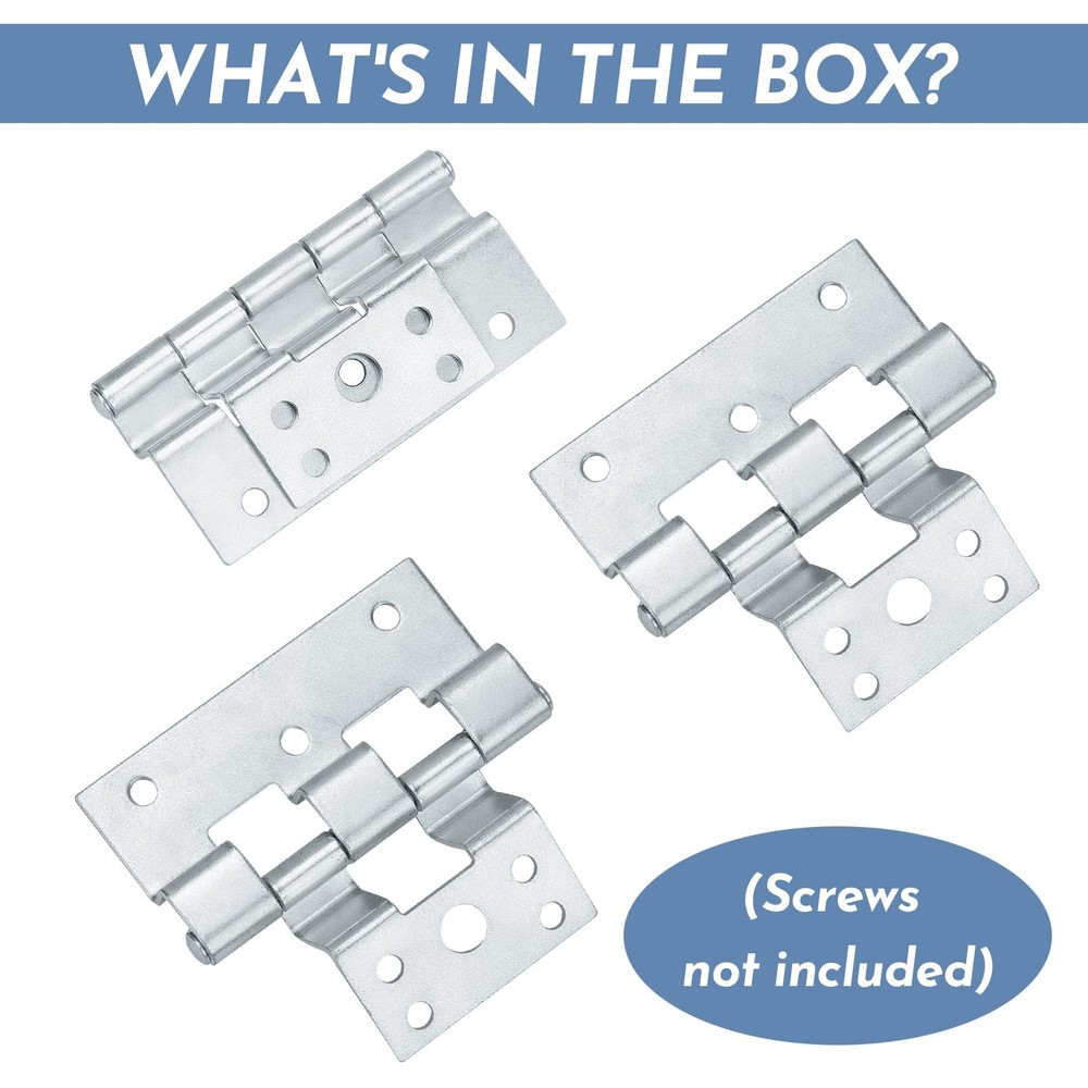 3 Pack Door Hinges for Combination Doors Replacement Elixir Mobile Silver