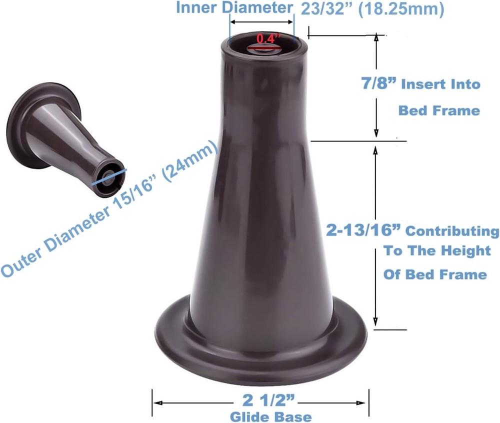 Reinforced Bed Frame Feet to Replace Wheels Protect Floor
