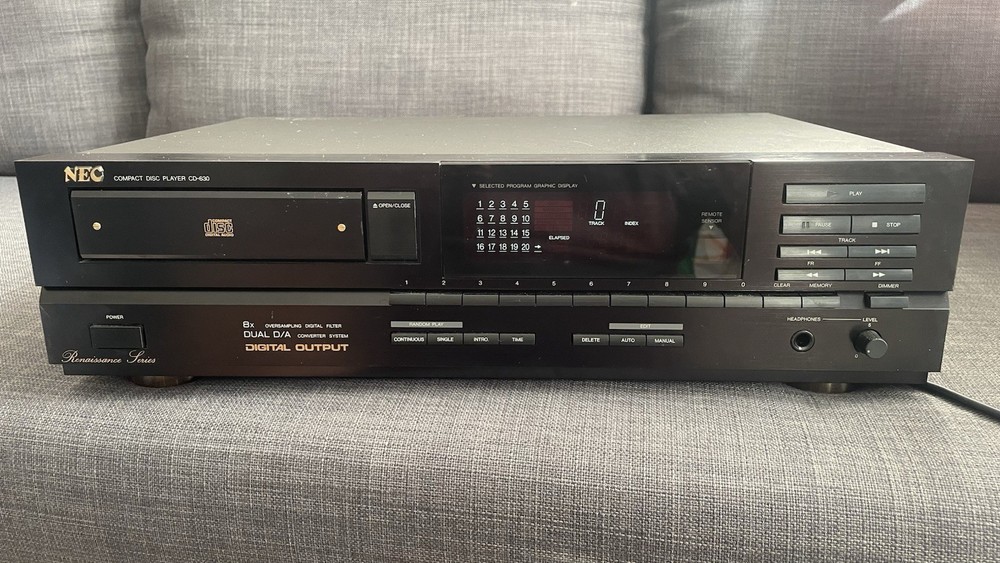 NEC Compact Disc Player CD-630 Black CD Player WORKS