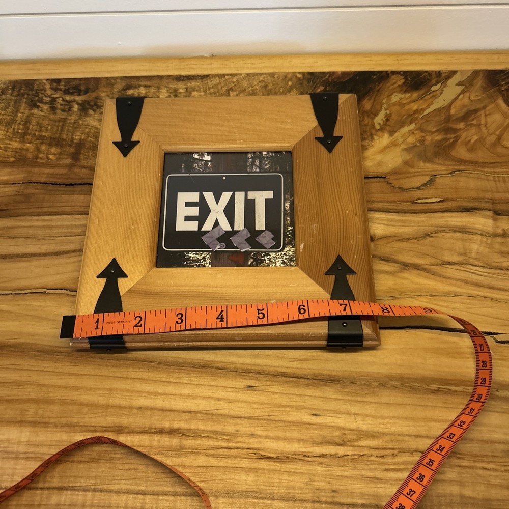 EXIT SIGN PICTURE IN PITCTURE FRAME 7.5 " X 7.5"