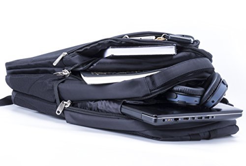 Office Factor Black Laptop Computer Backpack, Multi-functional bag-Lightweight