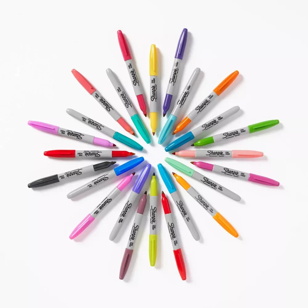 Sharpie Glam Pop Fine Point Permanent Markers 5 per Package Assorted 2185230