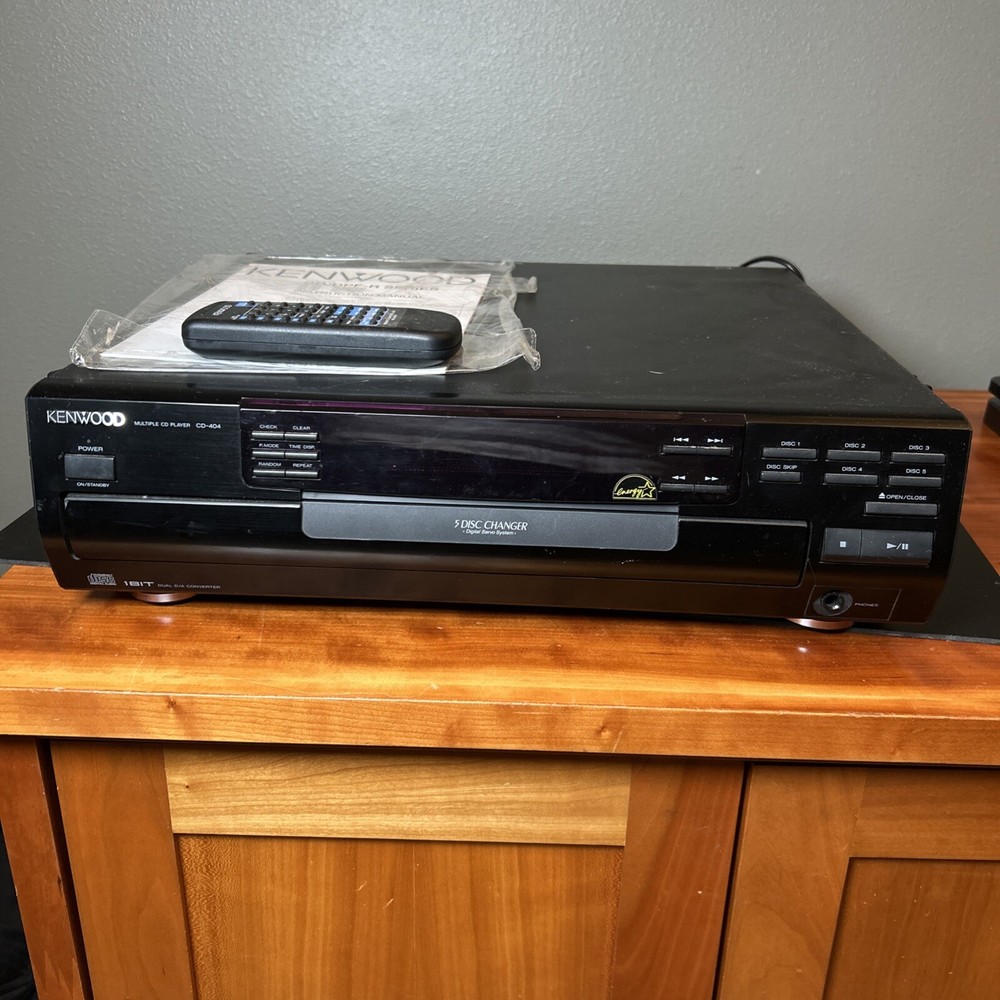 Kenwood - CD-404 - 5 Disc CD Player - Carousel Style-Remote-Tested WORKS READ