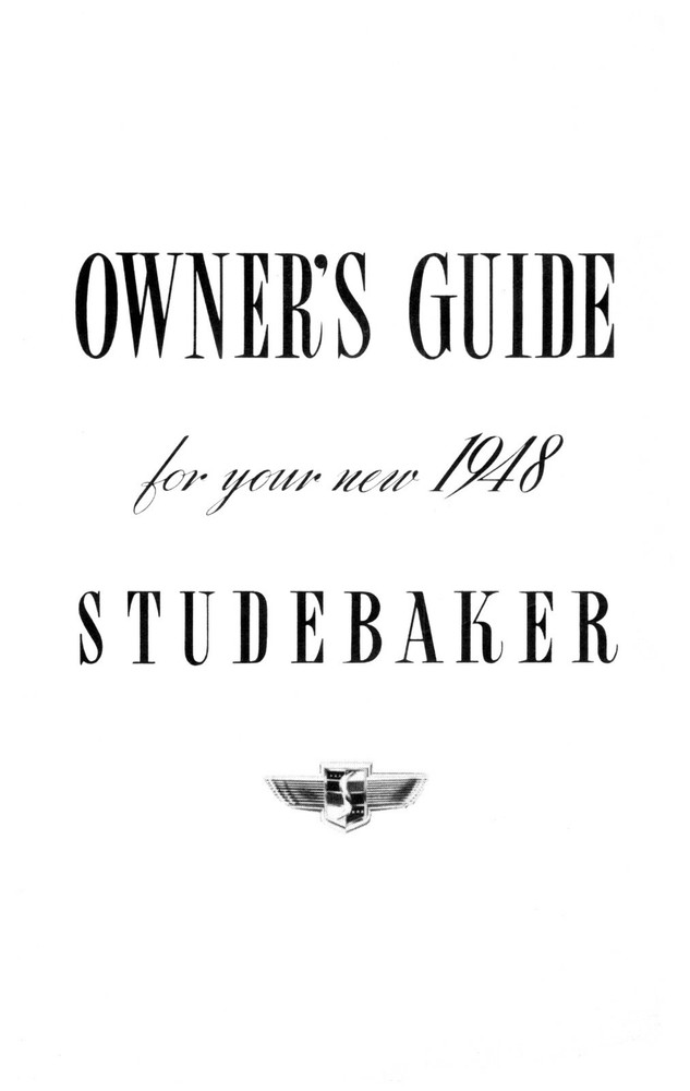 1948 Studebaker Champion Owners Guide Cleaned Restored