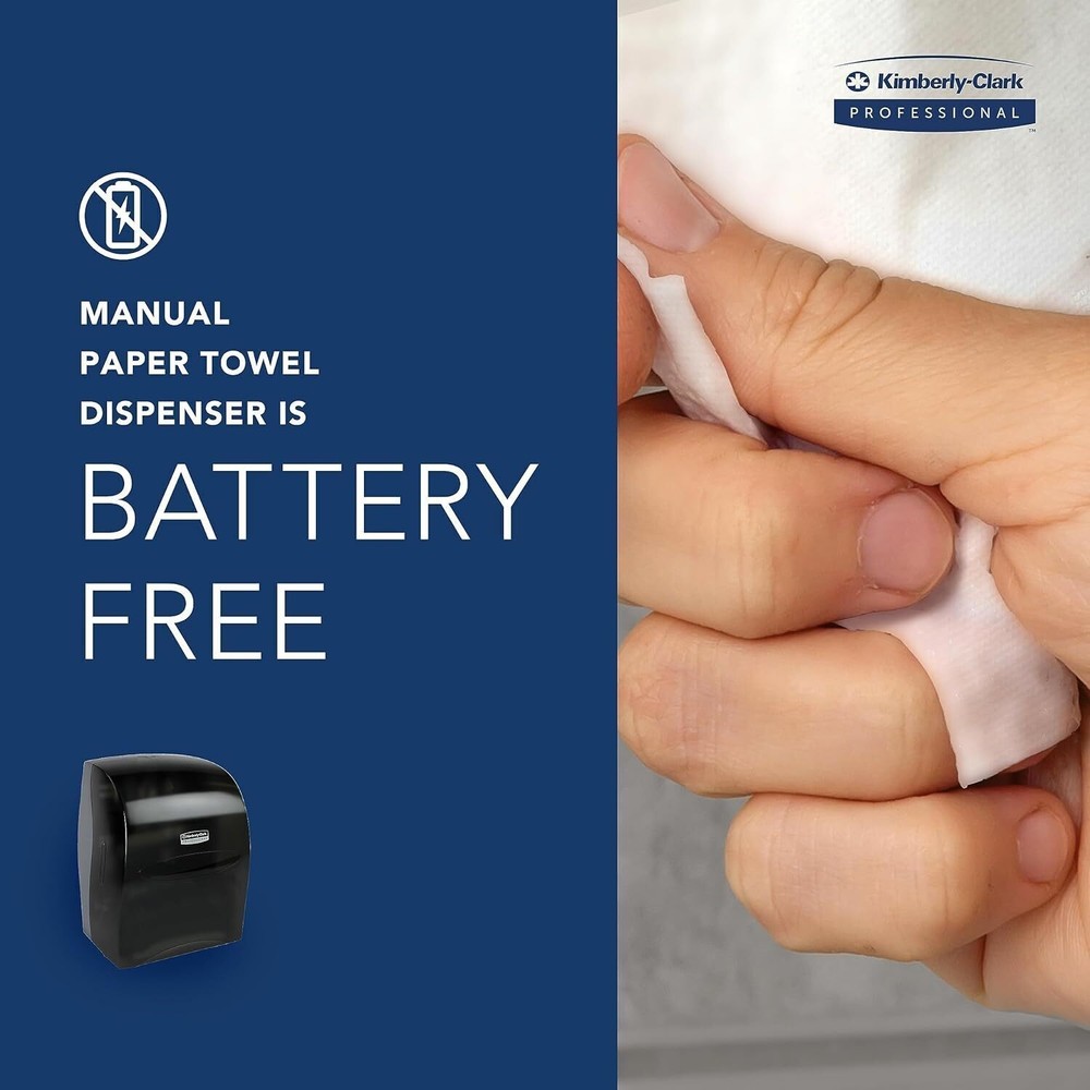 Sanitouch Hard Roll Paper Towel Dispenser Hands-Free Pull Dispensing Wall Mount