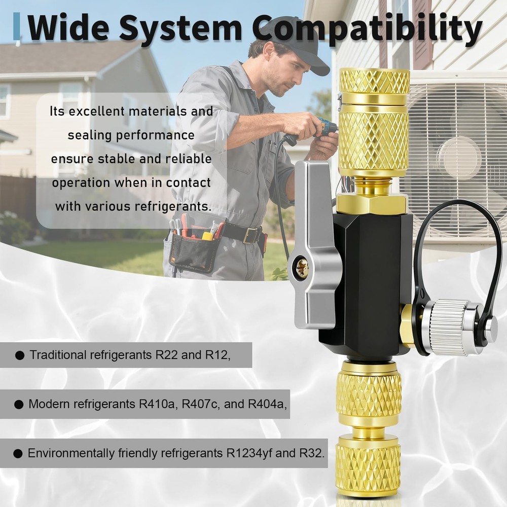 HVAC Valve Core Removal Tool, Mega Flow Vacuum-Rated Valve Core Removal Tool,...