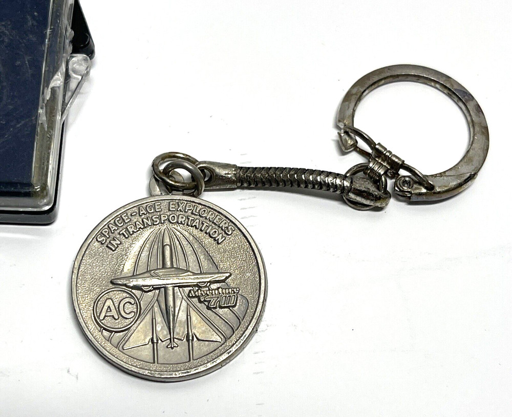 1969 1st Lunar Landing AC Spark Plug Space Age Explorers KeyChain, original case