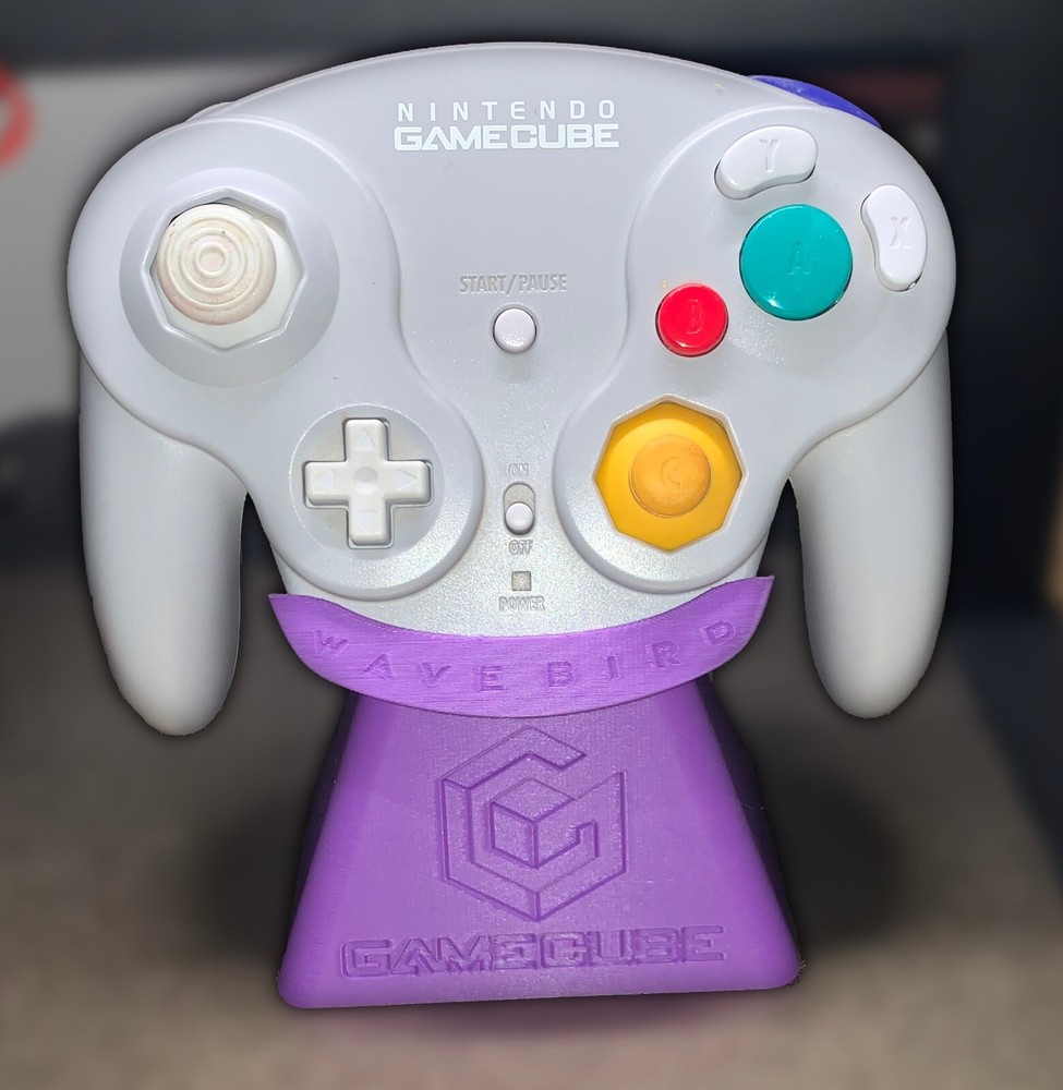 Nintendo GameCube Wavebird Controller Stand with Engraved Logo Tons of Colors