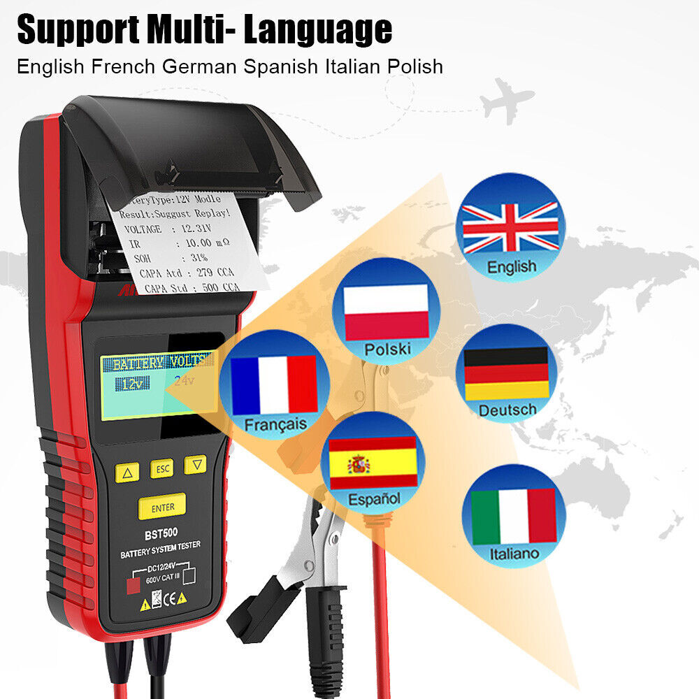 ANCEL Diagnostic Battery Tester Cranking Charging Detector Analyzer BST60 BST500
