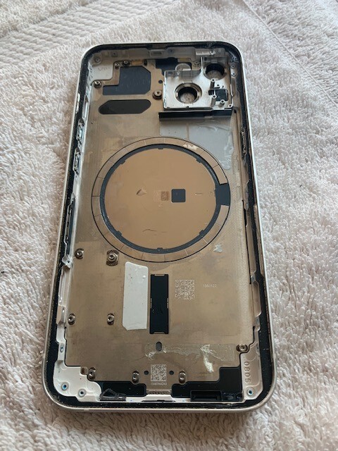 Apple iPhone 13 rear housing back glass chasis white( D )