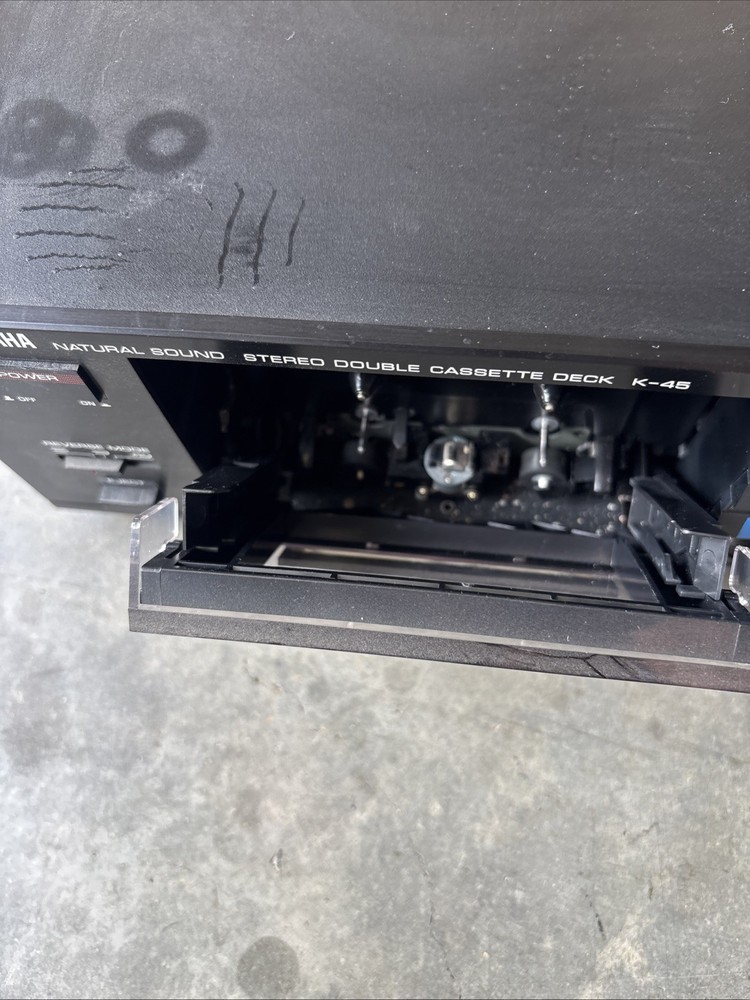 YAMAHA K-45 Stereo Double Cassette Deck Tested Working