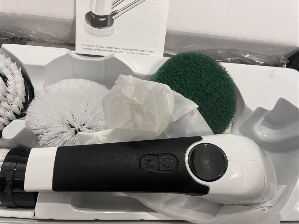 Electric Spin Scrubber Cordless Cleaning 8 Replaceable Brush Heads ANS-8051A