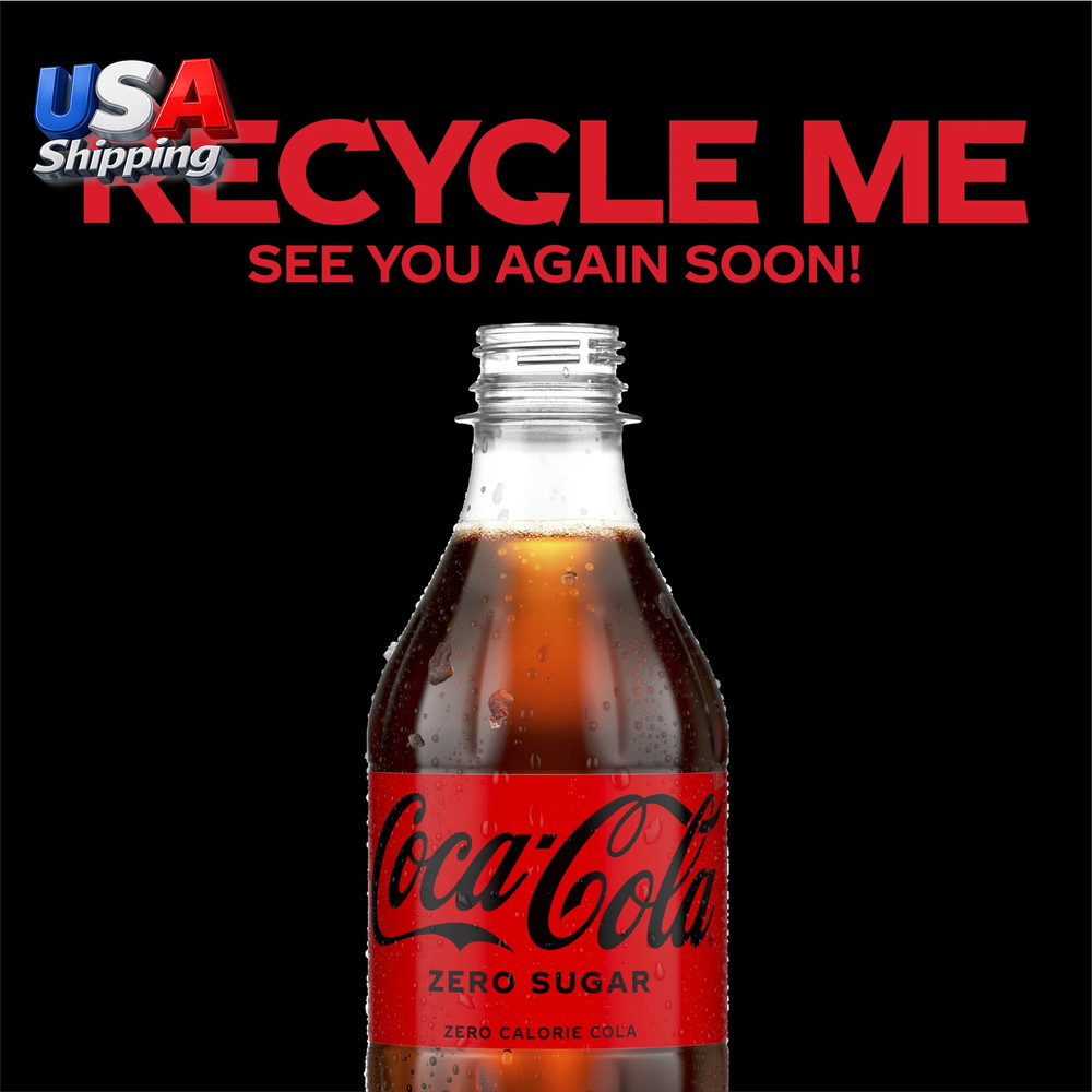 Coca-Cola Zero Sugar Soda Pop Bottles, 16.9 Fl Oz, 6 Pack