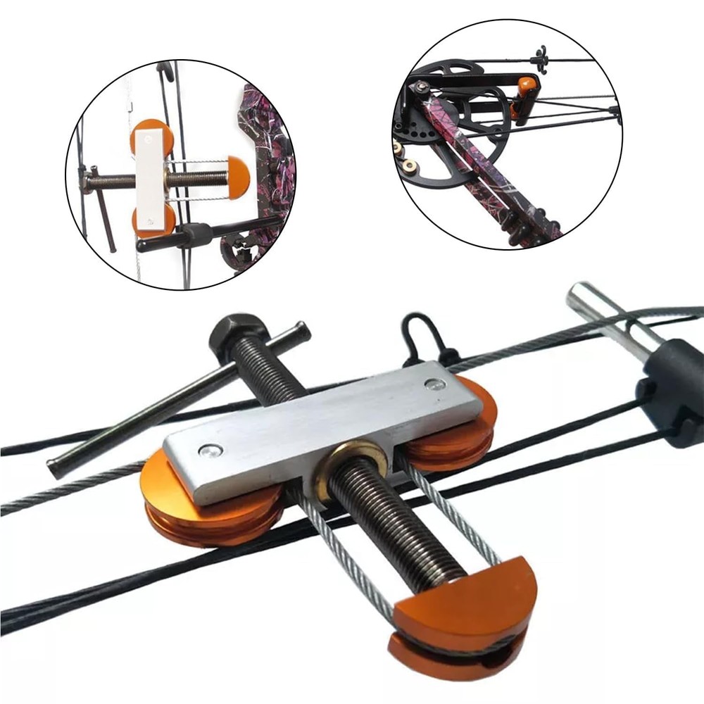 Bow Press for Compound Bows with 2 Quad Brackets, Portable Handheld Archery C...