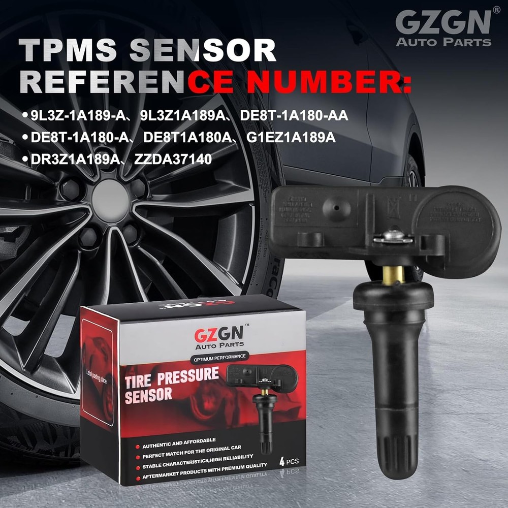 Pre-Programmed TPMS Sensor Set for Ford, Lincoln, Mazda & Mercury - 4 Pack