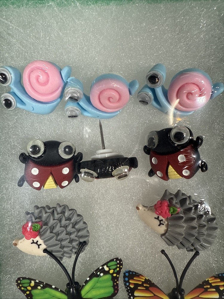 Insect Pushpins Thumbtacks Set Of 10 Gift Boxed