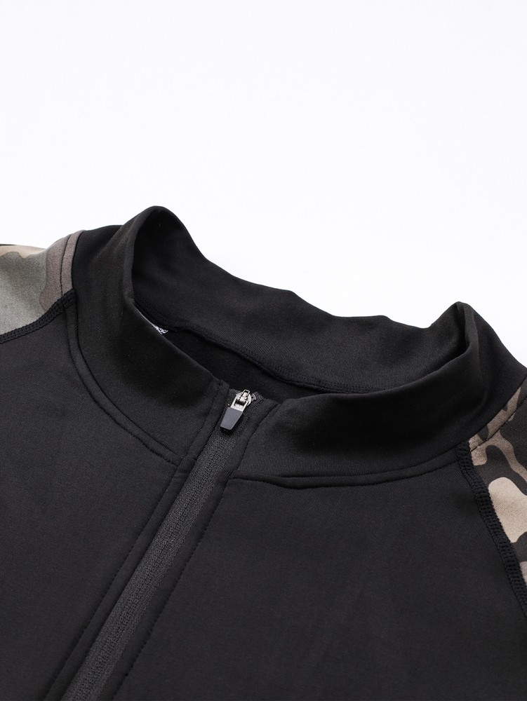 2 Sets Men's Thermal Underwear 1/4 Zip Winter Warm Fleece Compression Base Layer