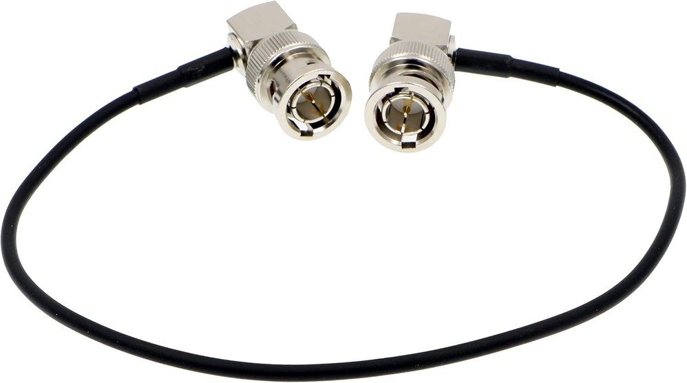 30cm Coaxi Cable for Blackmagic HyperDeck BMCC BMPC Cameras Right Angle BNC SYNC