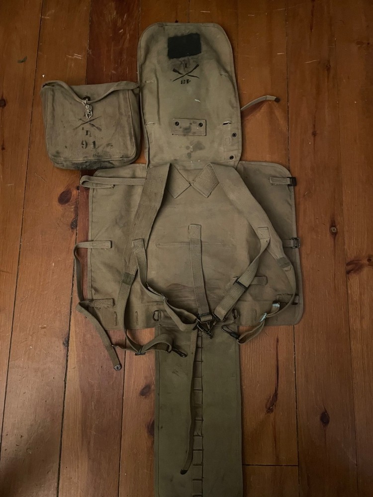 WWI M1910 Haversack And Pack Carrier Dated 1917 Untit Marked