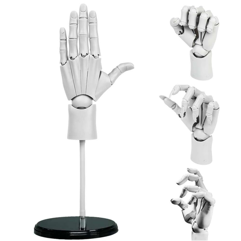 Flexible Hand Model Adjustable Artists Manikin Hand Figure Poseable Art Manne...