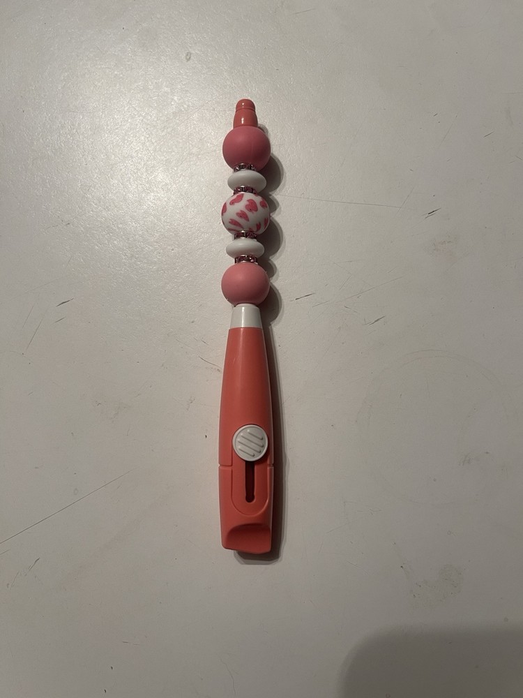 Coral Pink Silicone Beaded Crafting Box Cutter