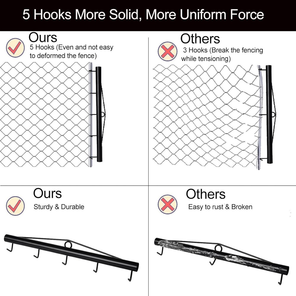 Stretcher Bar Farm Tool for Pulling Installing Chain Link/Weld Wire Field Fence