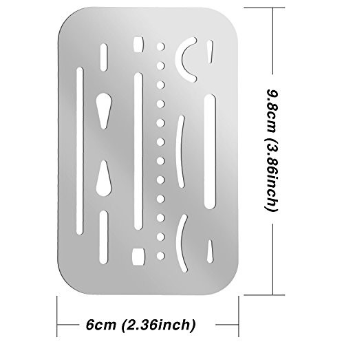 3 Pcs Stainless Steel Eraser Shield Template Drafting Metal Erasing Shield