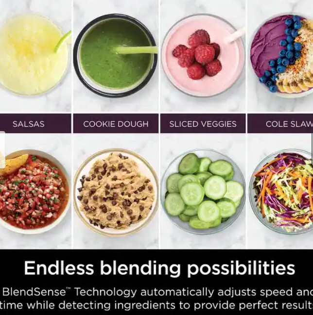 Ninja TB401 Detect Power Kitchen System Pro Blender Food Processor BlendSense