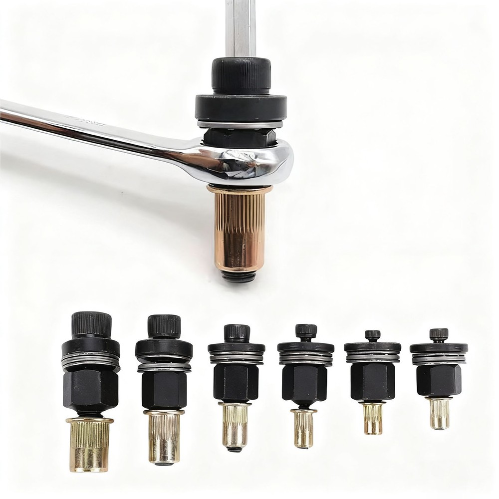 6Pcs Hand Rivet Nut Tool Mandrels Manual Rivnut Tool Mandrel Set 10-24~3/8-16