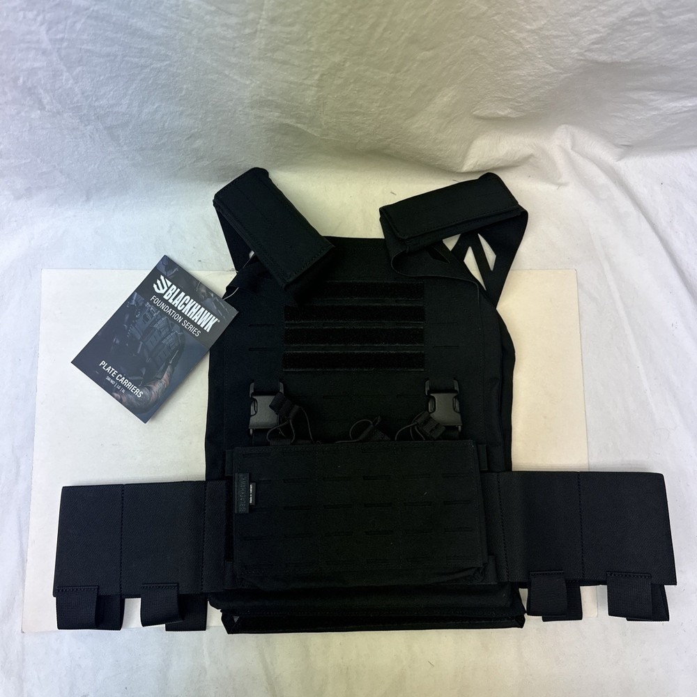 Blackhawk Foundation Series Black Plate Carrier & Placard XL Extra Large