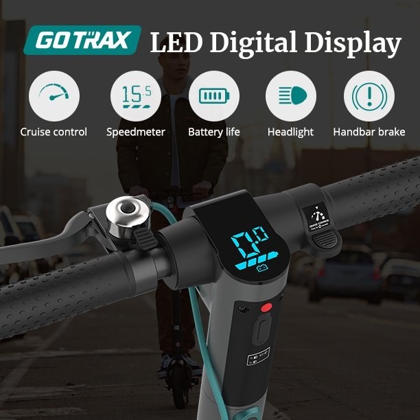 GOTRAX GT-RIVAL-BLACK Rival PLUS Electric Scooter 8.5" - Black