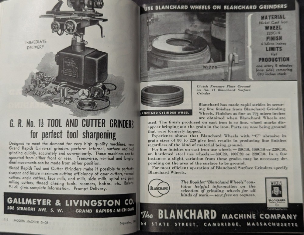 ***VINTAGE SEPTEMBER 1943 MODERN MACHINE SHOP CATALOG***