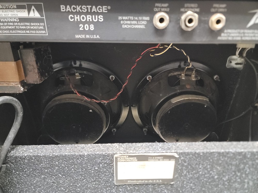 Peavey Guitar Amplifier Combo Backstage Chorus 208