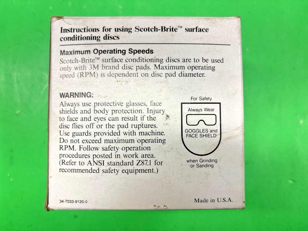 SCOTCH-BRITE 07450 BROWN 4" SURFACE CONDITIONING DISC💿8 PACK💿FREE SHIPPING💿