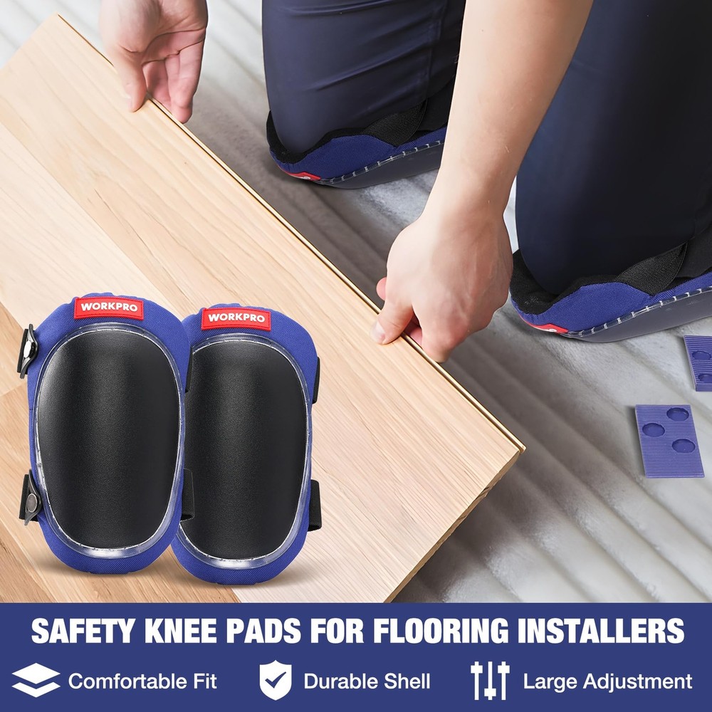 WORKPRO Laminate Flooring Installation Kit Mallet Pull Bar 30pc Spacer Knee Pads