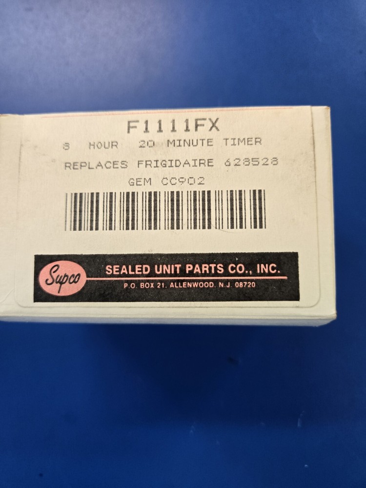 SUPCO F1111FX - 8 HOUR - 20 MINUTE DEFROST TIMER