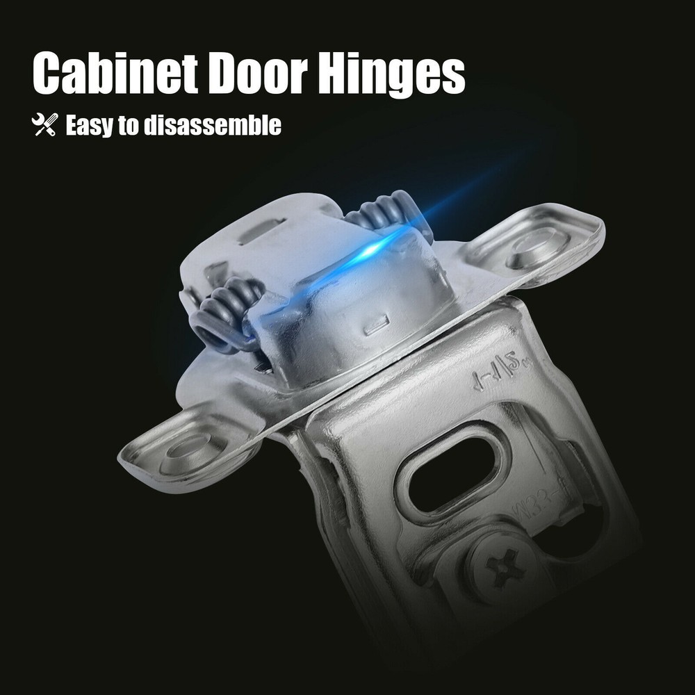 50Pack 1/2" Overlay Soft Close Face Frame 105° Compact Cabinet Hinge Handware US