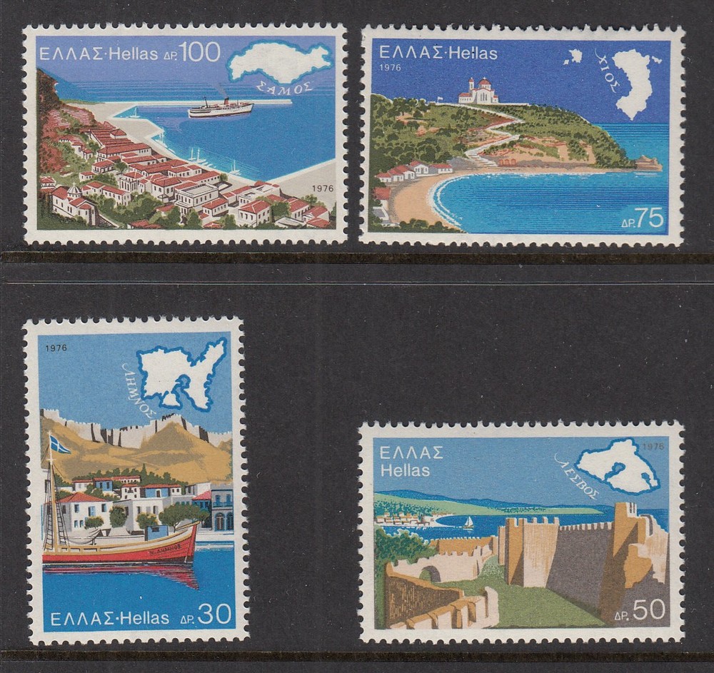 Greece Aegean Islands Scenes #1187 - 1190 Mint NH Complete Set