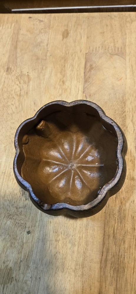 Solid Cast Iron 3.5" Wide Round Shaped Brown Cauldron Bowl 2.5" Tall
