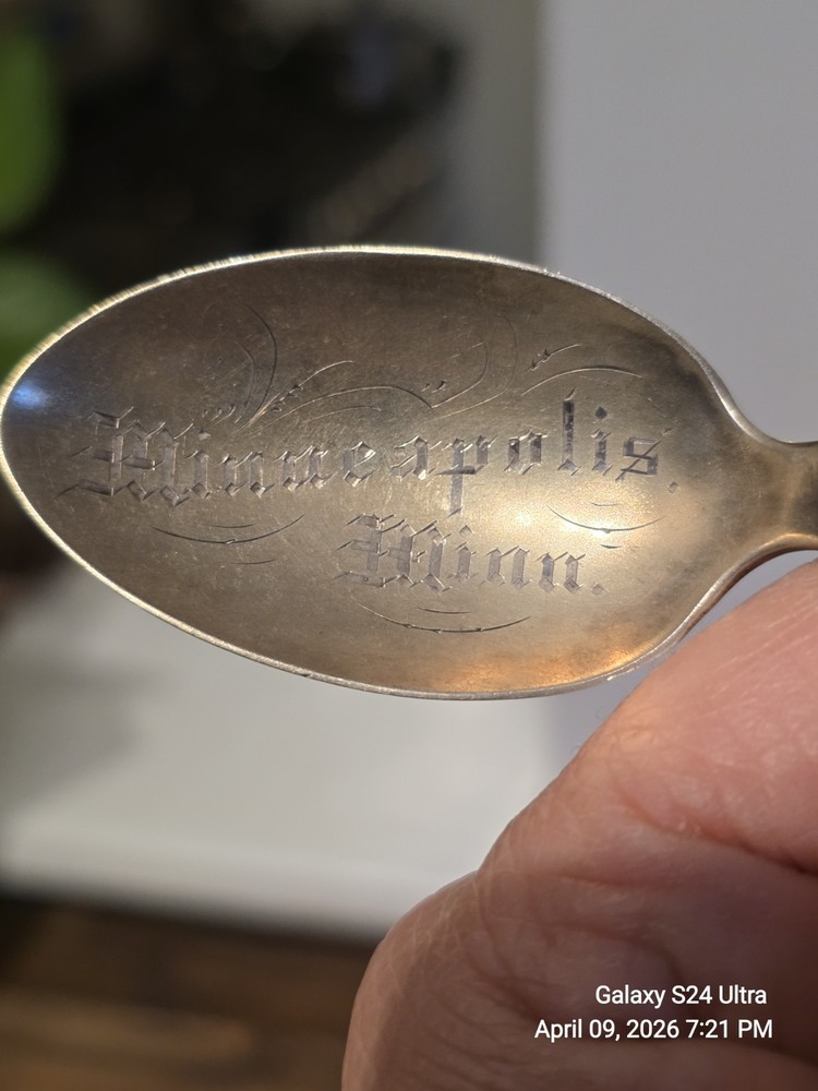 Stunning And Large Souvenir Sterling SPOON